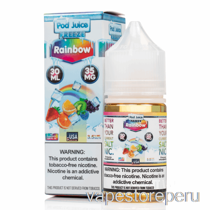 Vape Sin Nicotina Peru Frozen Rainbow - Jugo De Vaina - 30ml 10mg
